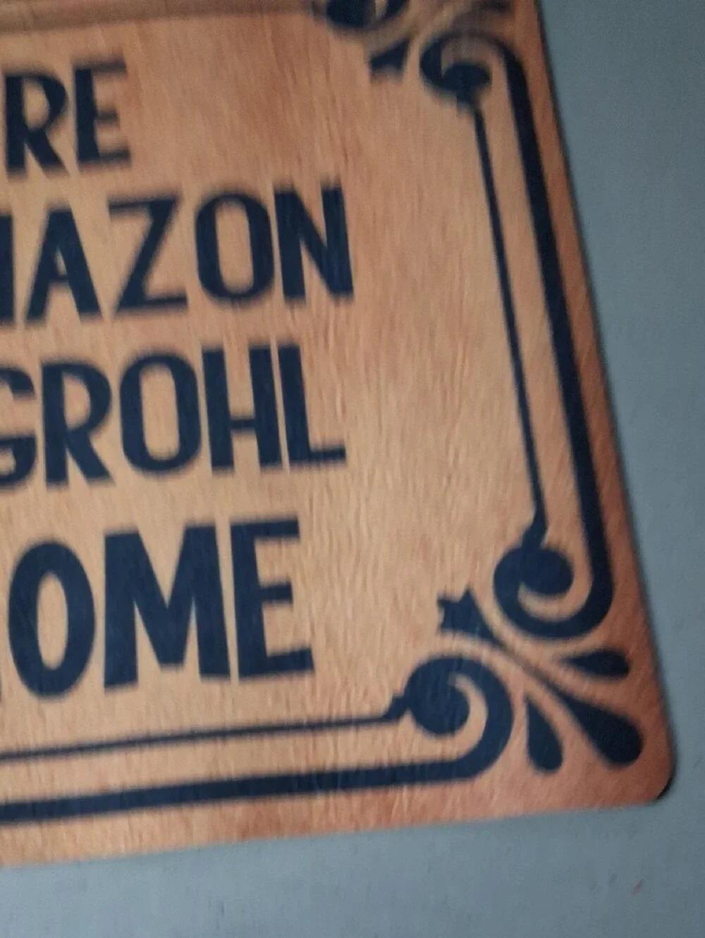 Funny Orange and Black Doormat Welcome Sign - Home Accents